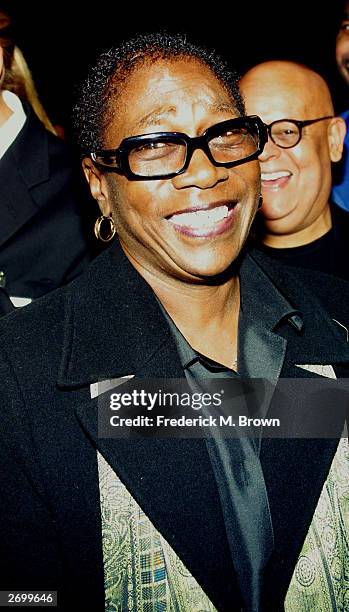Producer Afeni Shakur attends the film premiere of "Tupac Resurrection" at the Cinerama Dome Theater on November 4, 2003 in Hollywood, California.