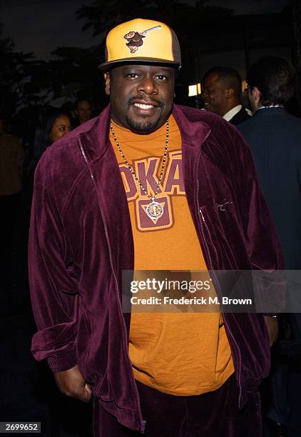 Actor Cedric the Entertainer attends the film premiere of "Tupac Resurrection" at the Cinerama Dome Theater on November 4, 2003 in Hollywood,...
