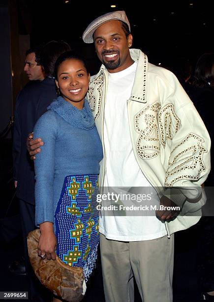 Actors Mechelle Epps and Mike Epps attend the film premiere of "Tupac Resurrection" at the Cinerama Dome Theater on November 4, 2003 in Hollywood,...