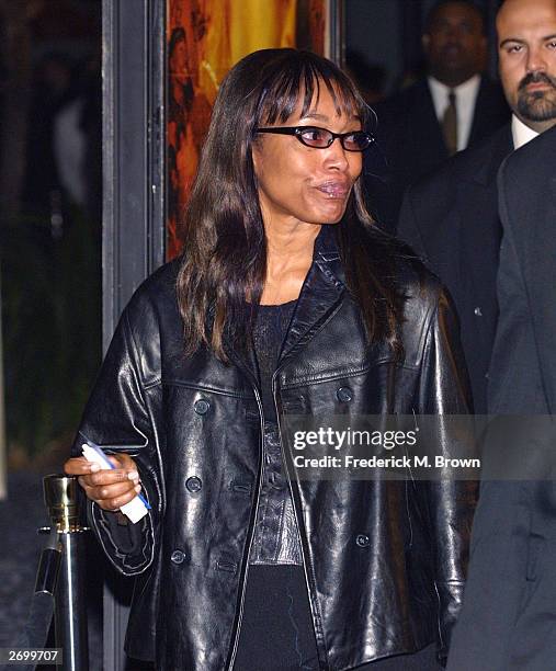 Actor Angela Bassett attends the film premiere of "Tupac Resurrection" at the Cinerama Dome Theater on November 4, 2003 in Hollywood, California.