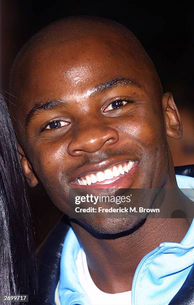 Actor Derek Luke attends the film premiere of "Tupac Resurrection" at the Cinerama Dome Theater on November 4, 2003 in Hollywood, California.