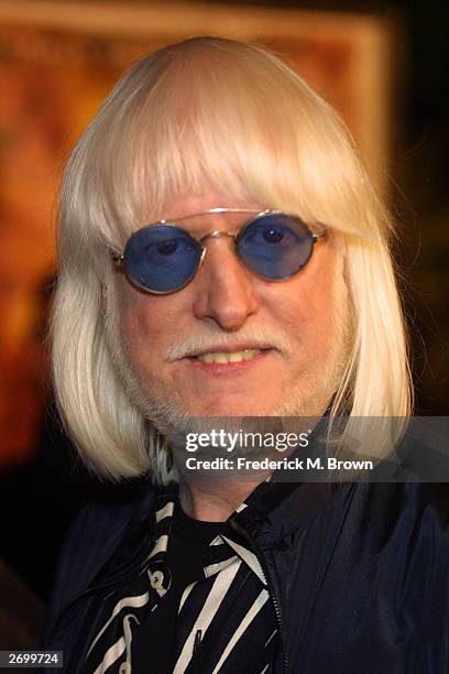 Recording artist Edgar Winter attends the film premiere of "Tupac Resurrection" at the Cinerama Dome Theater on November 4, 2003 in Hollywood,...