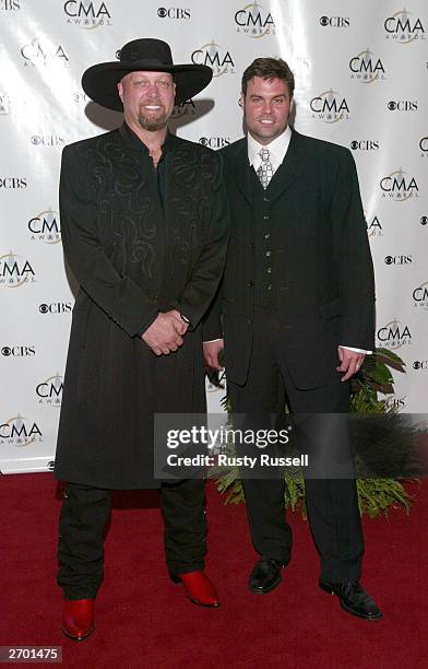 Country duo Montgomery Gentry arrive at the "37th Annual CMA Awards" at the Grand Ole Opry House November 5, 2003 in Nashville, Tennessee.