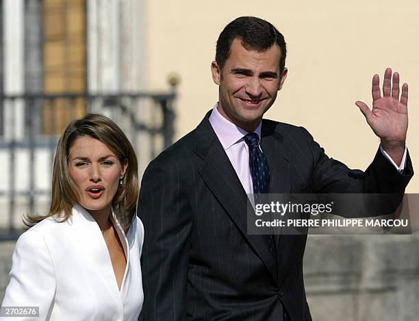 Prince Felipe of Spain and his fiancee, , News Photo