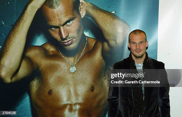 Freddie Ljungberg appears at Selfridges on Oxford Street to launch the new Calvin Klein Pro-Stretch range November 6, 2003 in Central London.