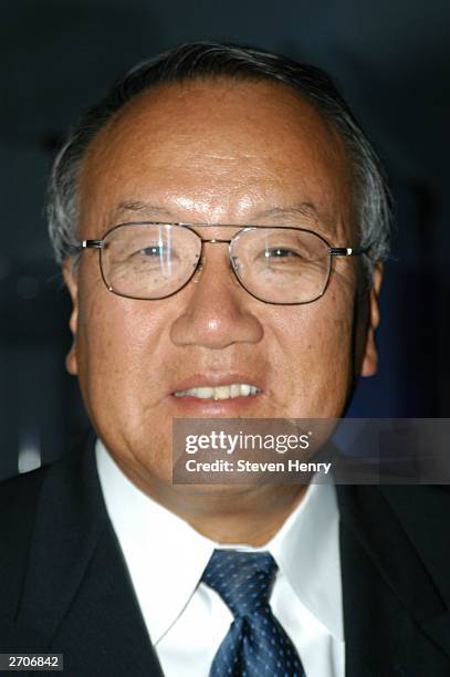 Hideki Komiyama, President and CEO of Sony Electronics attends the Sony Fifth Anniversary of the FD Trinitron WEGA TV at Spotlight Studios November...