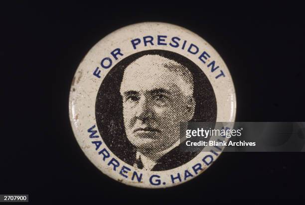 Button for Warren G. Harding's Republican presidential campaign in1920.