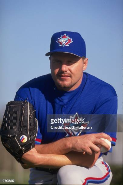 Pitcher Roger Clemens of the Toronto Blue Jays poses during the Blue Jays photo day and workout in Dunedin, FloridaMandatory Credit: Scott Halleran...