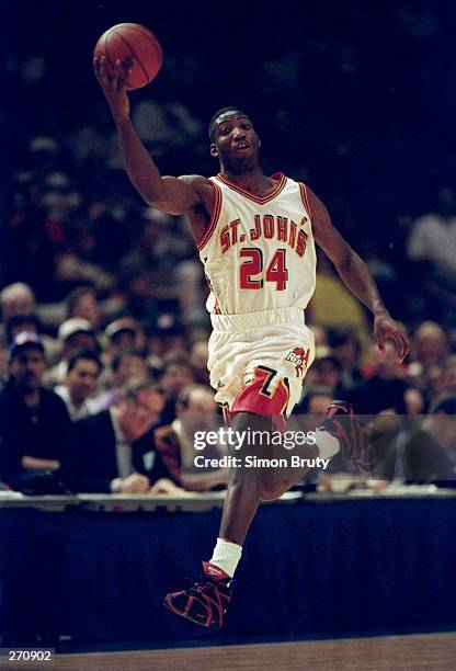 Forward Rowan Barrett of the John''s Red Storm moves the ball