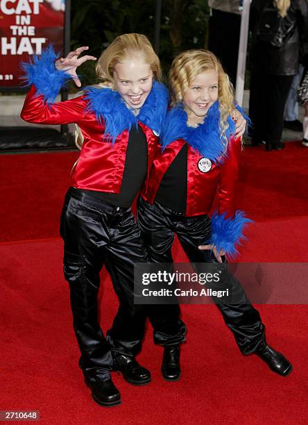 Actors Danielle Ryan Chuchran and Brittany Oaks attend the world premiere of "Dr. Seuss' The Cat in the Hat" at Universal Studios, November 8, 2003...