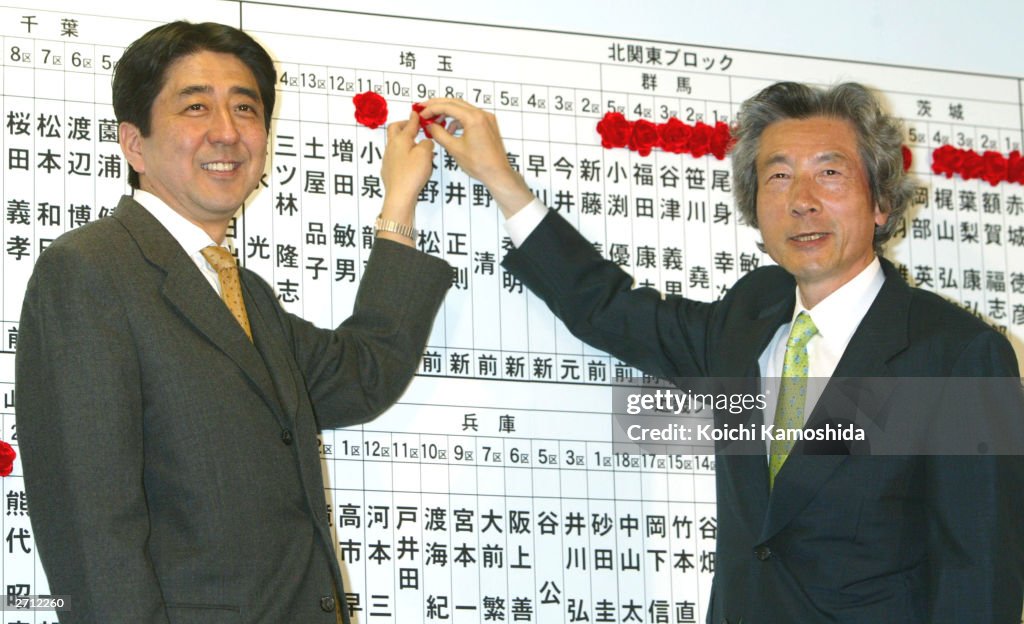 Prime Minister Koizumi Announces Results