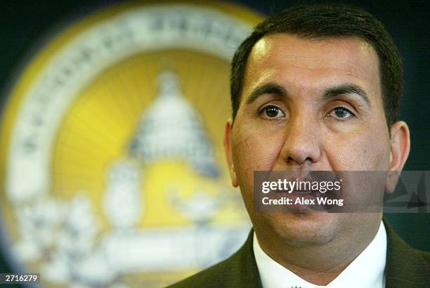 Iraqi attorney Mohammed Odeh al-Rehaief, who lost vision in his left eye when he helped rescue former POW U.S. Army Private Jessica Lynch, addresses...