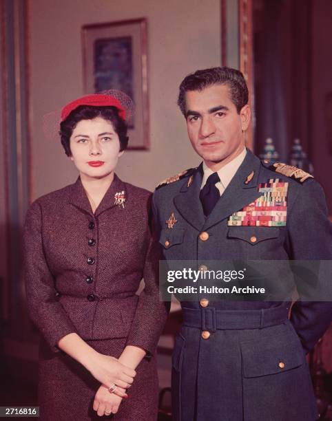 Muhammad Reza Pahlavi, the Shah of Iran with his second wife Queen Soraya whom he divorced for failing to produce an heir.