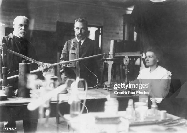 Marie Curie with her husband, fellow chemist Pierre Curie , and an unknown man. She was awarded the Nobel prize for chemistry in 1911 for her work on...