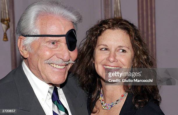 Efrem Zimbalist Jr. And Stephanie Zimbalist Jr. Attend "My Dinner of Herbs" event at The Hollywood History Museum on November 11, 2003 in Hollywood,...