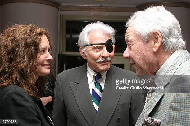 Stephanie Zimbalist, Jr., Efrem Zimbalist, Jr. And Director Les Martinson attend "My Dinner of Herbs" by Efrem Zimbalist, Jr event at The Hollywood...