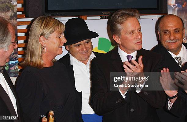 Actor Michael Douglas attends an event to promote the Spanish tourist board at the Excel Arena on November 12, 2003 in London.