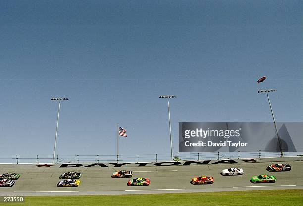 The start of the Nascar Bud Shootout gets underway during the Daytona 500 at the Daytona International Speedway in Daytona Beach, Florida. Mandatory...