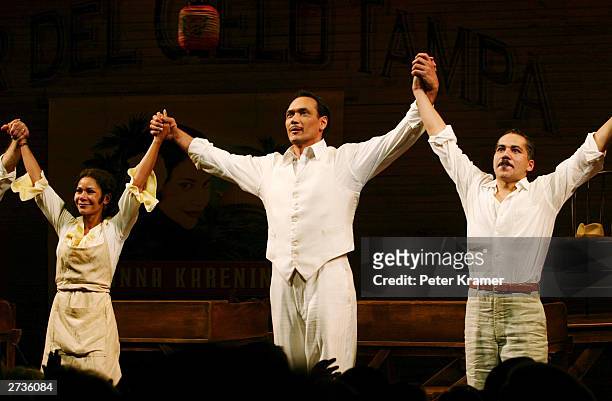 Actor Jimmy Smits performs in the play opening of "Anna in the Tropics" held on November 16, 2003 in New York.