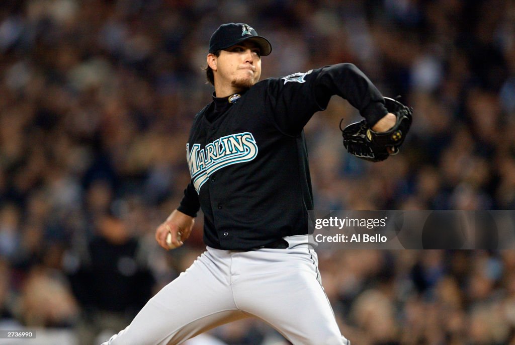 Josh Beckett pitches