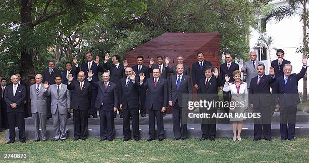 Brazilian President Luiz Inacio lula da Silva; Peruvian President Alejandro Toledo; Mexican President Vicente Fox; President of Portugal Jose Manuel...