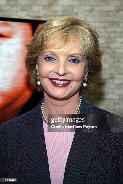 Actress Florence Henderson attends TV Land and Nick At Nite's launch of 'Family Table' pro-social campaign at Tony Di Napoli's November 19, 2003 in...