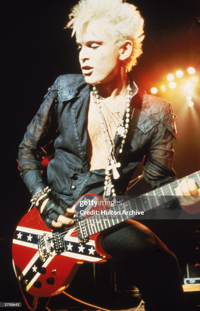 Billy Idol Playing Guitar In Concert