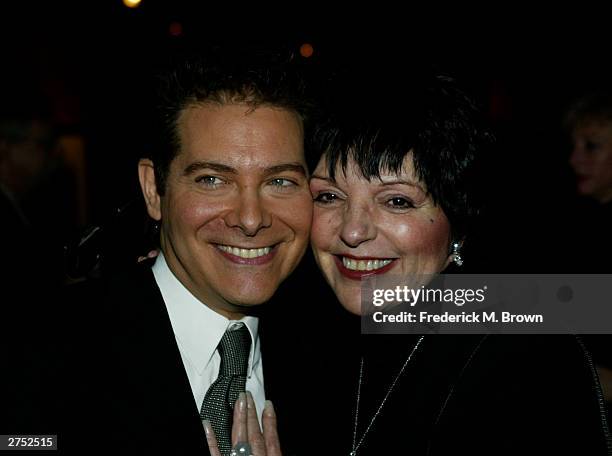 Recording artist Michael Feinstein and his date Liza Minnelli attend the Centennial Tribute to Bing Crosby at the Academy of Motion Picture Arts and...