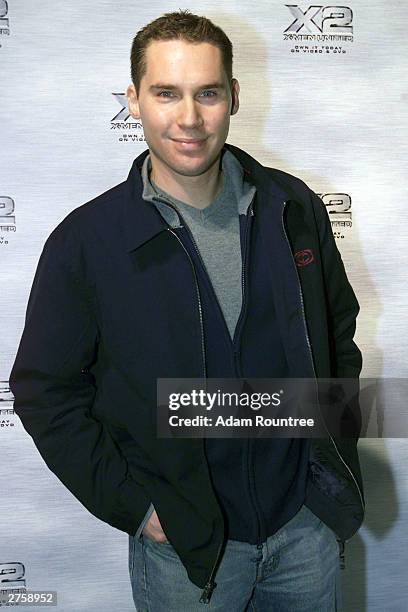 Director Bryan Singer arrives for the DVD release of "X2," the $215 million blockbuster hit, at Club 40/40 November 24, 2003 in New York City.