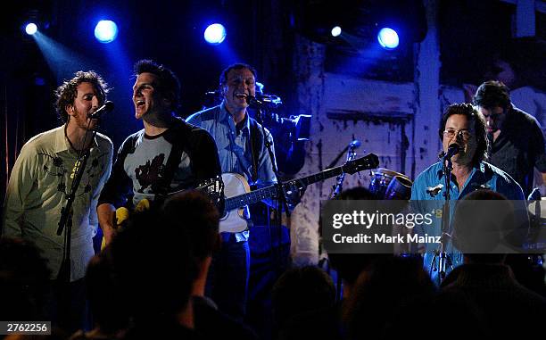 Musician Gordon Gano from Violent Femme joins Guster to perform covers from Violent Femme's self titled 1982 album for "MTV2 Album Covers" held on...