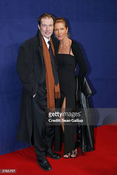 German actor Michael Lesch and his wife Christina Keiler-Lesch attend "The Bambi Awards" November 27, 2003 in Hamburg, Germany.