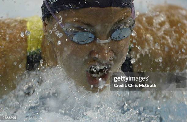 Brooke Hanson of Australia in action in the Women's 100m Individual Medley during Finals on day two of the FINA World Cup Swimming Championships held...