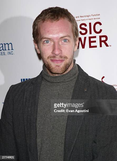 Singer Chris Martin photographed during arrivals at the Third Annual Music Has Power Awards at theLincoln Center - Samuel B. And David Rose Building,...