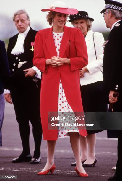 Diana Princess of Wales during a visit to Newcastle on May 21, 1985.