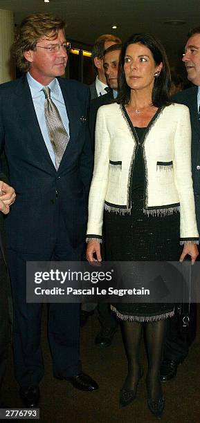 Princess Caroline of Monaco poses with her husband Ernst August of Hanover as she is appointed Good Will Ambassador for the UNESCO December 2, 2003...