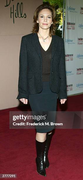 Actress Diane Lane attends the 12th Annual Women in Entertainment Breakfast at the Beverly Hills Hotel on December 2, 2003 in Beverly Hills,...