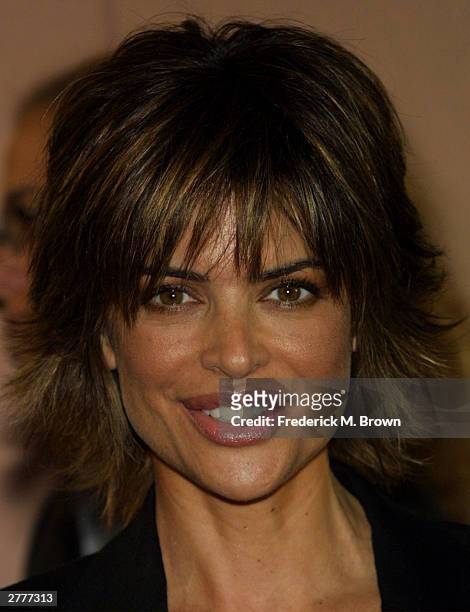 Actress Lisa Rinna attends the 12th Annual Women in Entertainment Breakfast at the Beverly Hills Hotel on December 2, 2003 in Beverly Hills,...