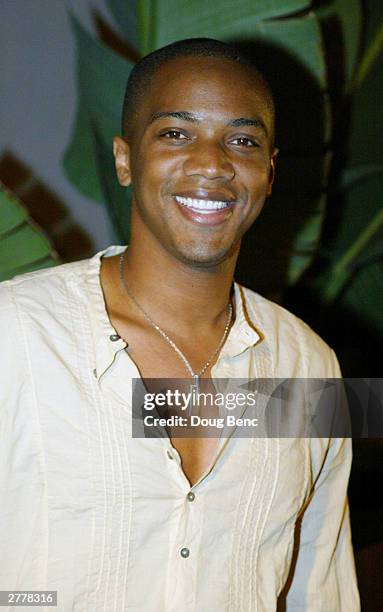 Actor J. August Richards arrives for the premiere party for "The Simple Life" on December 2, 2003 at Bliss in Los Angeles, California.