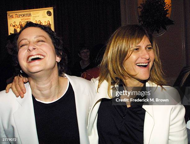 Nina Jacobson and Amy Pascal attend the 12th Annual Women in Entertainment Breakfast at the Beverly Hills Hotel on December 02, 2003 in Beverly...