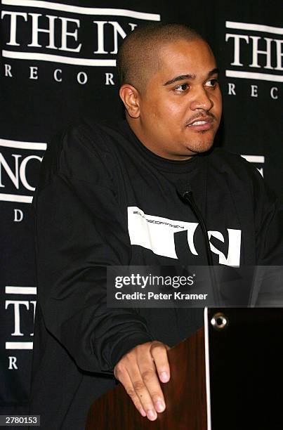 Owner Erv Gotti at a press conference to announce Murder Inc. Will now be called THE INC New York December 3, 2003 in New York City.