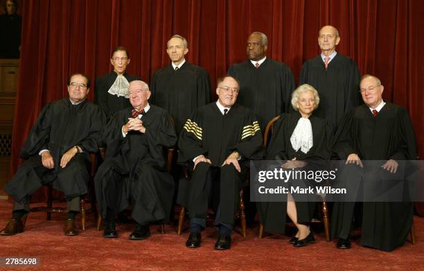 Supreme Court Justices Associate Justice Antonin Scalia, Associate Justice John Paul Stevens, Chief Justice William H. Rehnquist, Associate Justice...