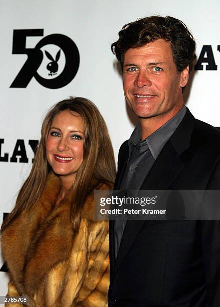 Nascar car driver Michael Waltrip and his wife buffy arrive at the Playboy 50th Anniversary celebration December 4, 2003 in New York City.