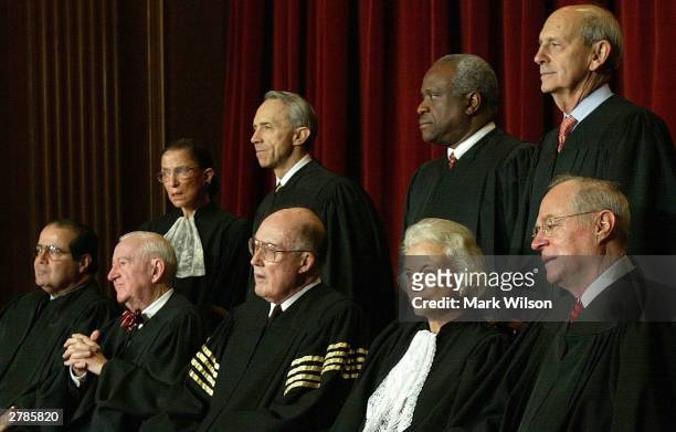 Supreme Court Justices Associate Justice Antonin Scalia, Associate Justice John Paul Stevens, Chief Justice William H. Rehnquist, Associate Justice...