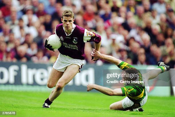 Niall Finnegan of Galway in action during the All-Ireland GAA Final between Galway and Kerry held at Croke Park,Dublin in the Republic of Ireland on...