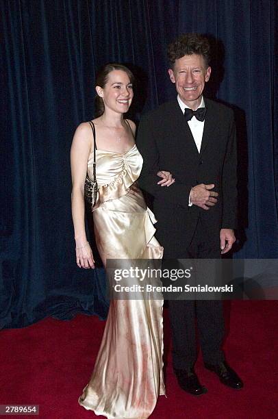 Lyle Lovett and April Kimble arrive at the United States State Department for a dinner in Washington Saturday, December 6, 2003 evening preceding...