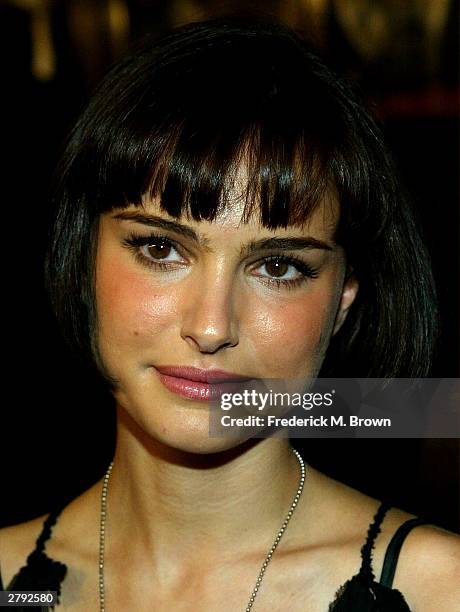 Actor Natalie Portman attends the film premiere of "Cold Mountain" at the Mann National Theater on December 7, 2003 in Westwood, California. The film...