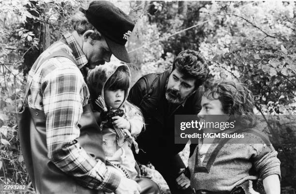 American actor and director Ron Howard, actor Dawn Downing, American director and producer George Lucas, and British actor Warwick Davis discuss a...