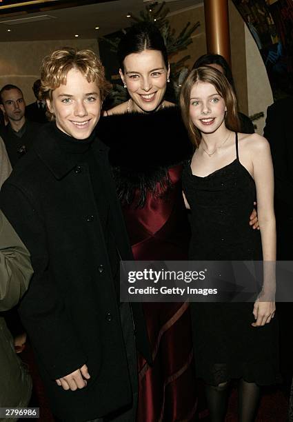 Actors L to R Jeremy Sumpter, Olivia Williams and Rachel Hurd-Wood arrive for the World Premiere of "Peter Pan" at the Empire Leicester Square, on...