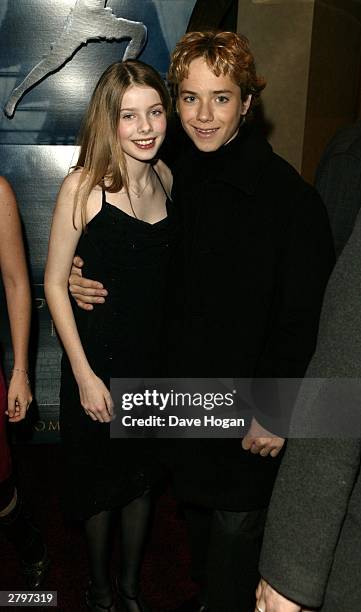 Actress Rachel Hurd-Wood and actor Jeremy Sumpter arrive for the world premiere of "Peter Pan" at the Empire Leicester Square December 9, 2003 in...