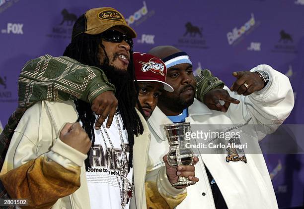 Lil Jon and the East Side Boyz attend the 2003 Billboard Music Awards at the MGM Grand Garden Arena December 10, 2003 in Las Vegas, Nevada.